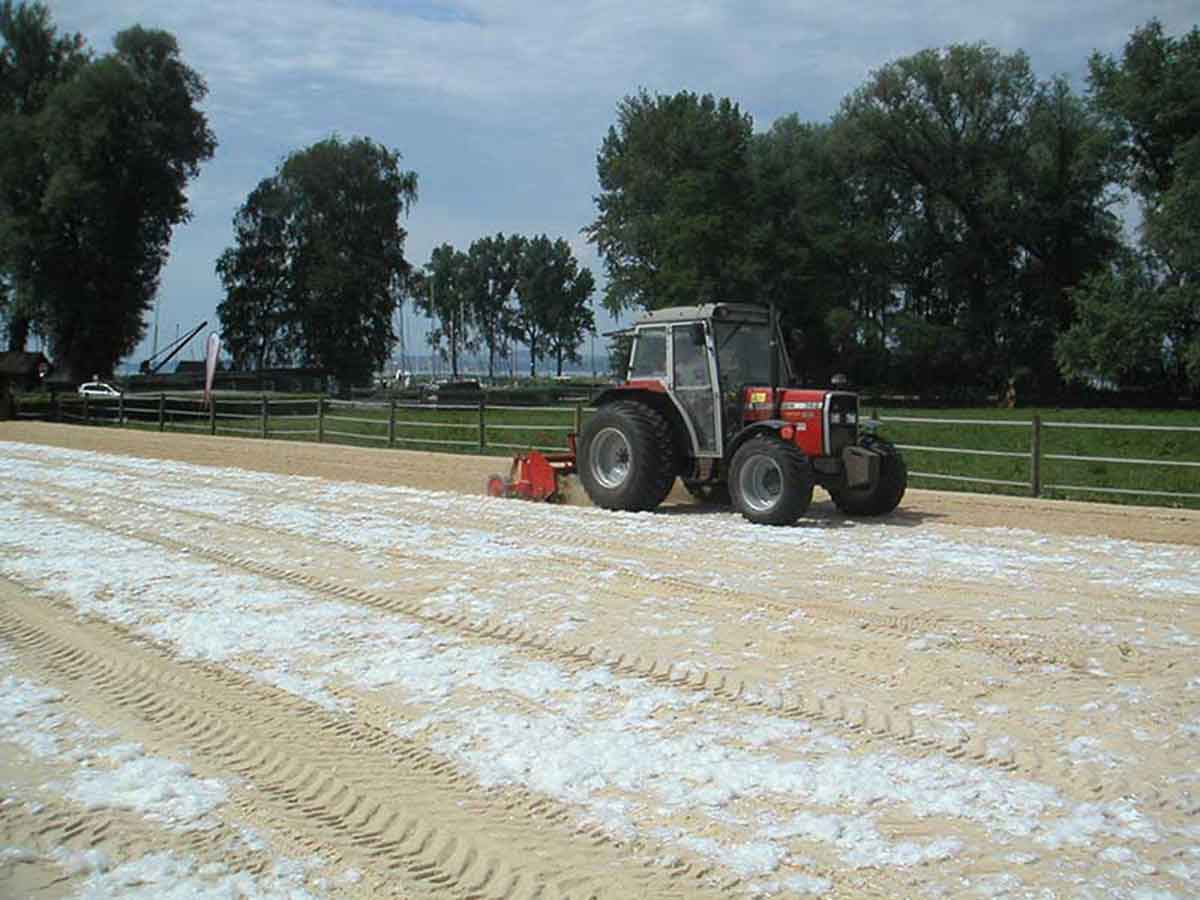 Vlies Einarbeitung Sand